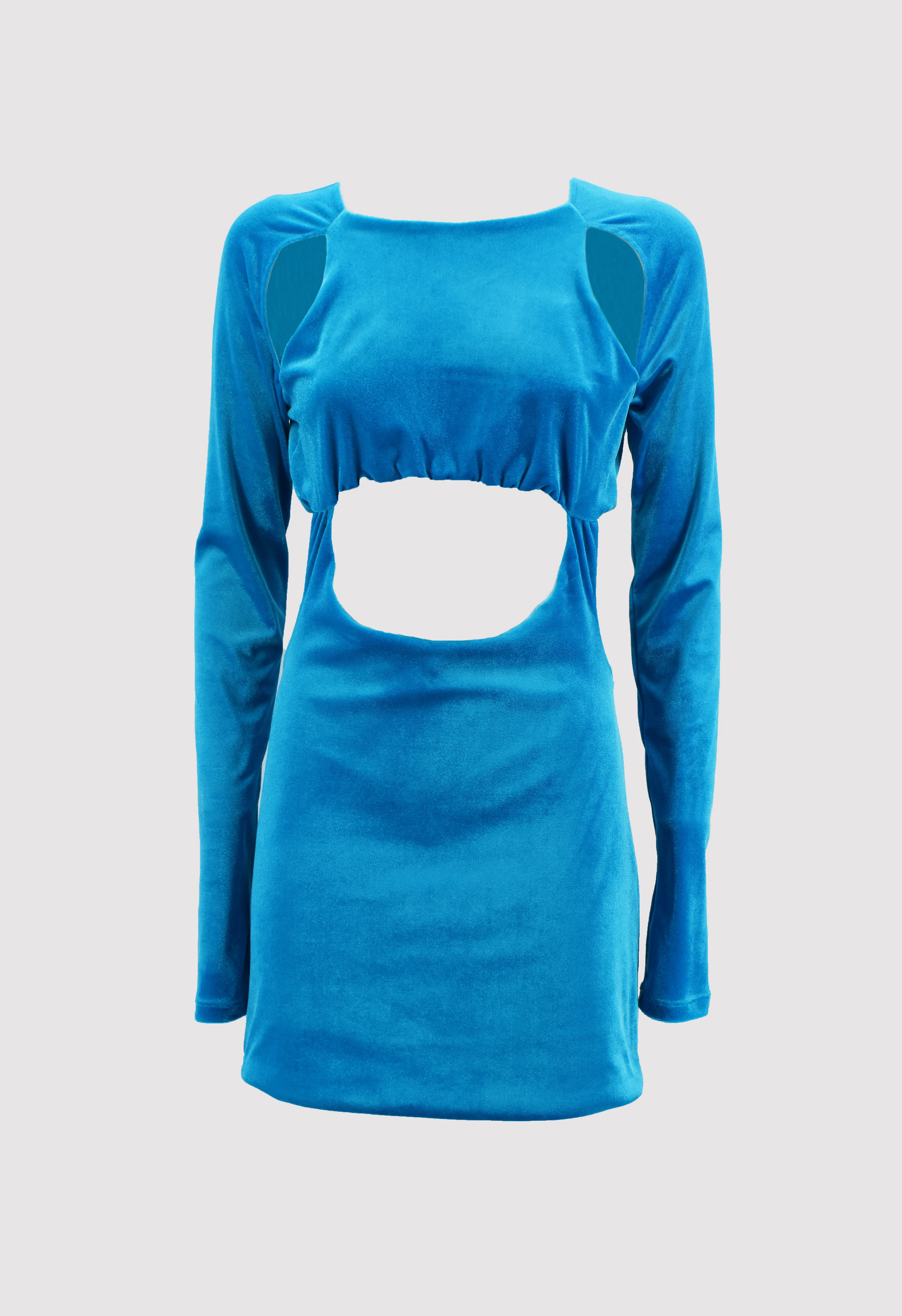 Abito BELLETRIX velluto con maniche lunghe e spilla preziosa - Image 6