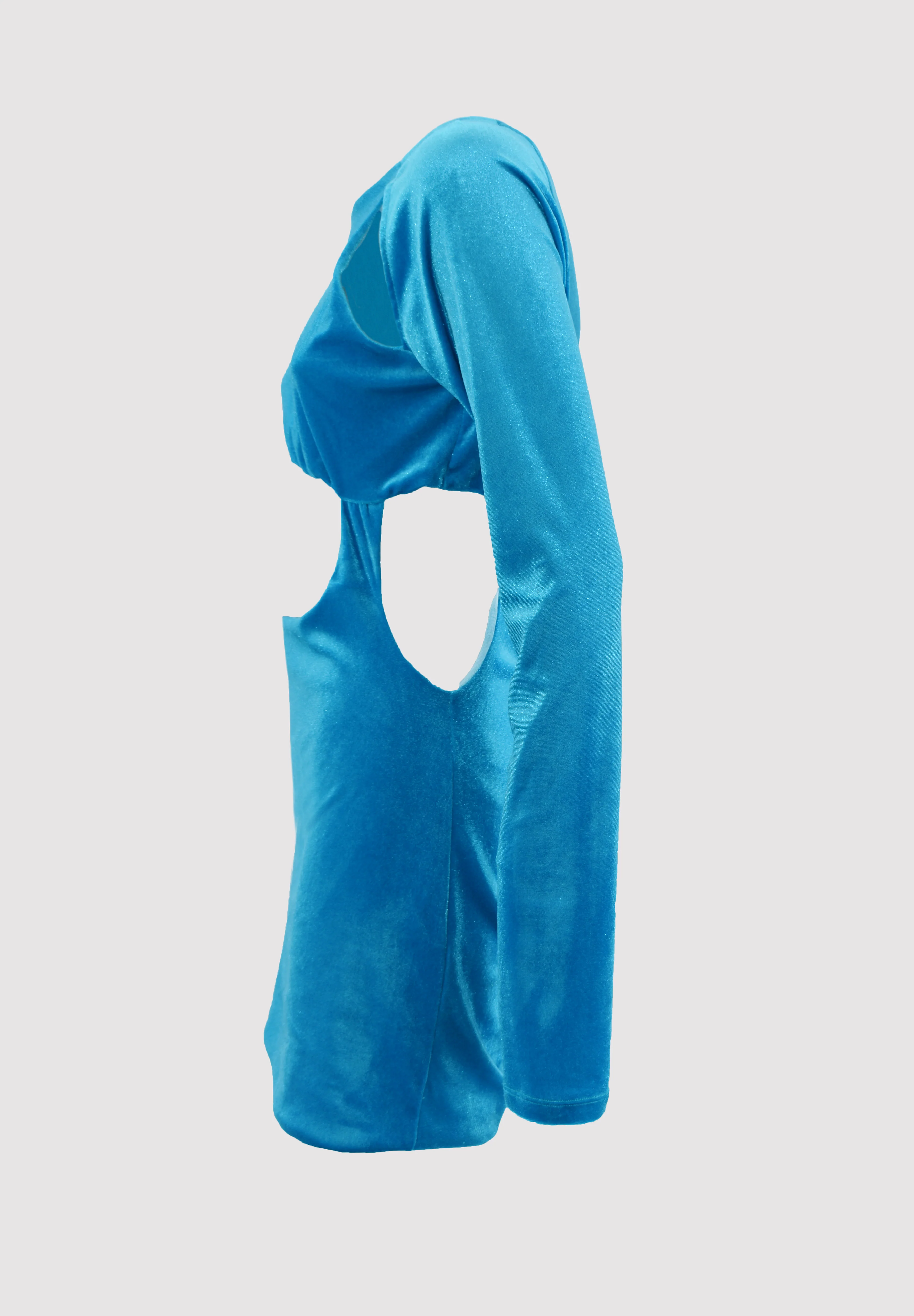 Abito BELLETRIX velluto con maniche lunghe e spilla preziosa - Image 7