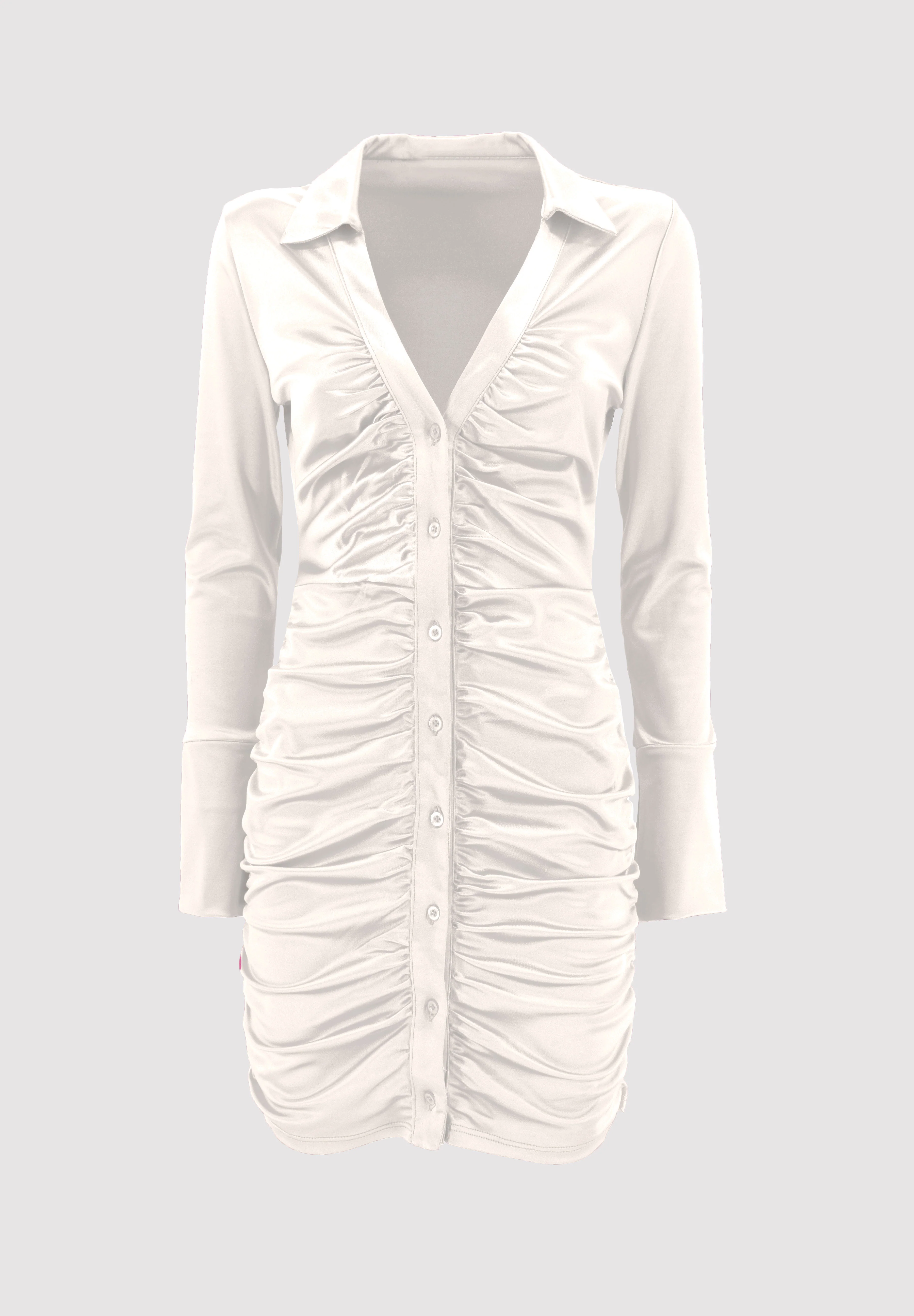 Abito ERIDAN maniche lunghe con chiusura a bottoni e scollo a V - Image 6