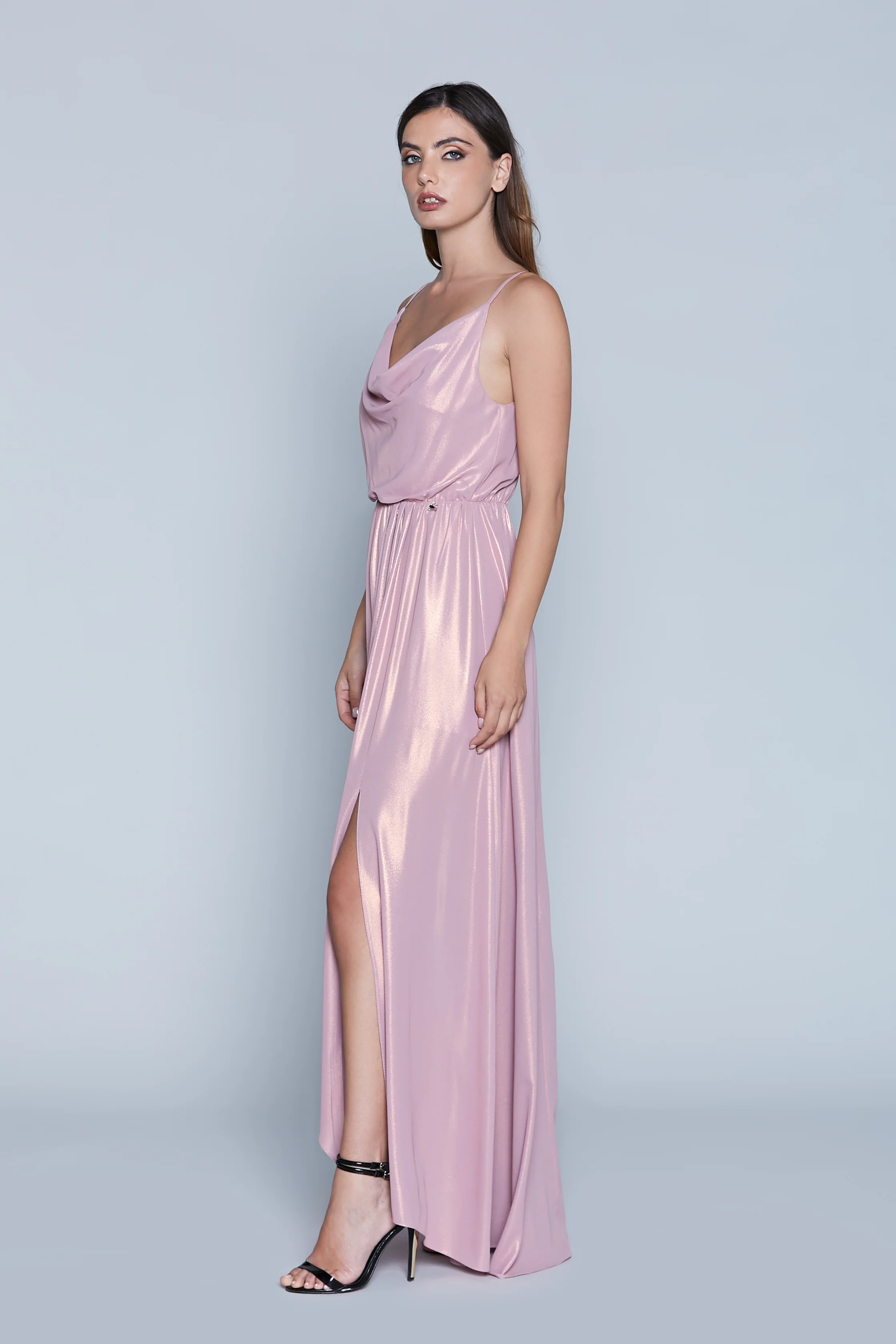 Abito KALOIU lungo S/M con arriccio vita più spacco più gala - Image 3