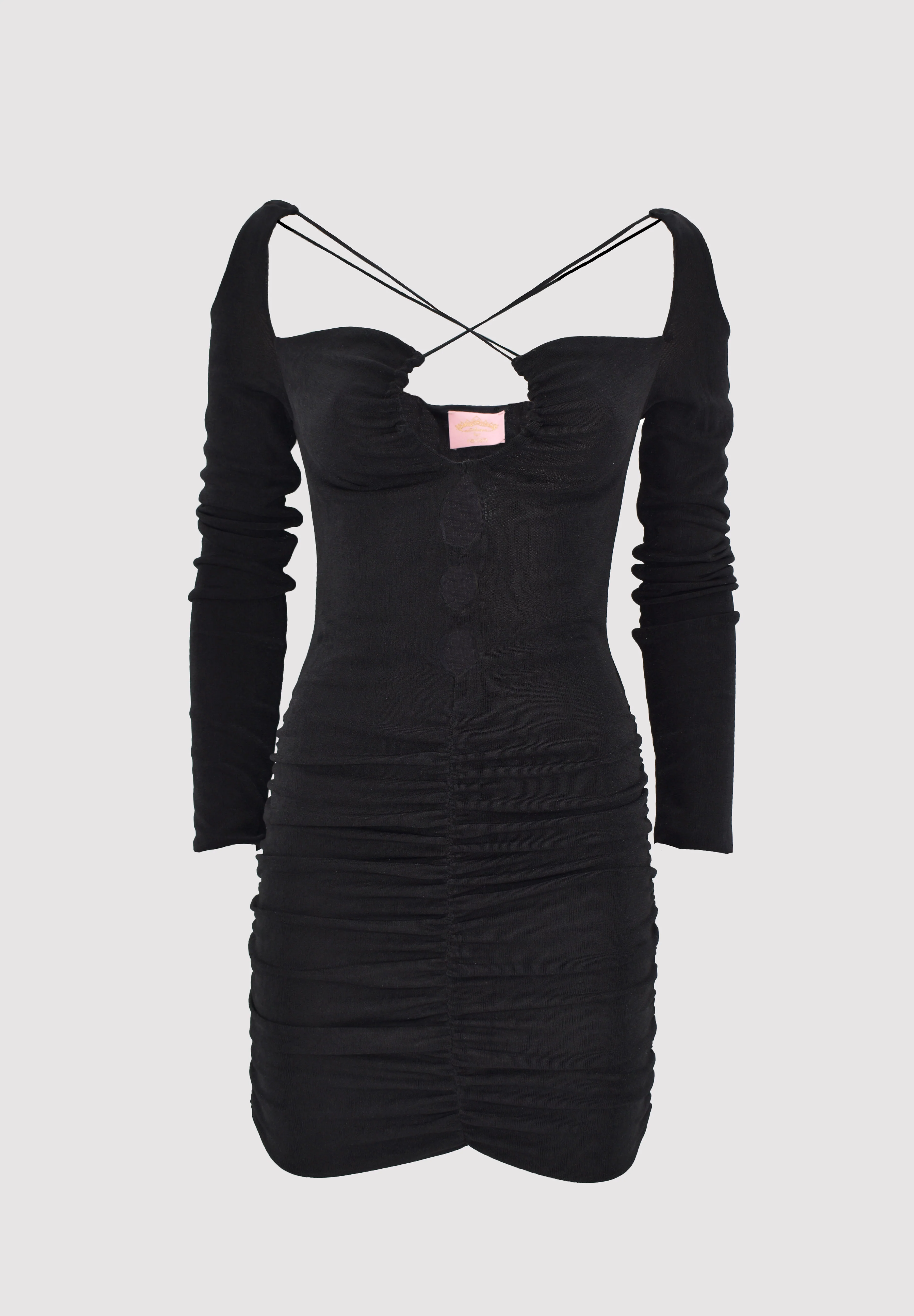 Abito MIMOSA maniche lunghe e scollatura ad intreccio - Image 5