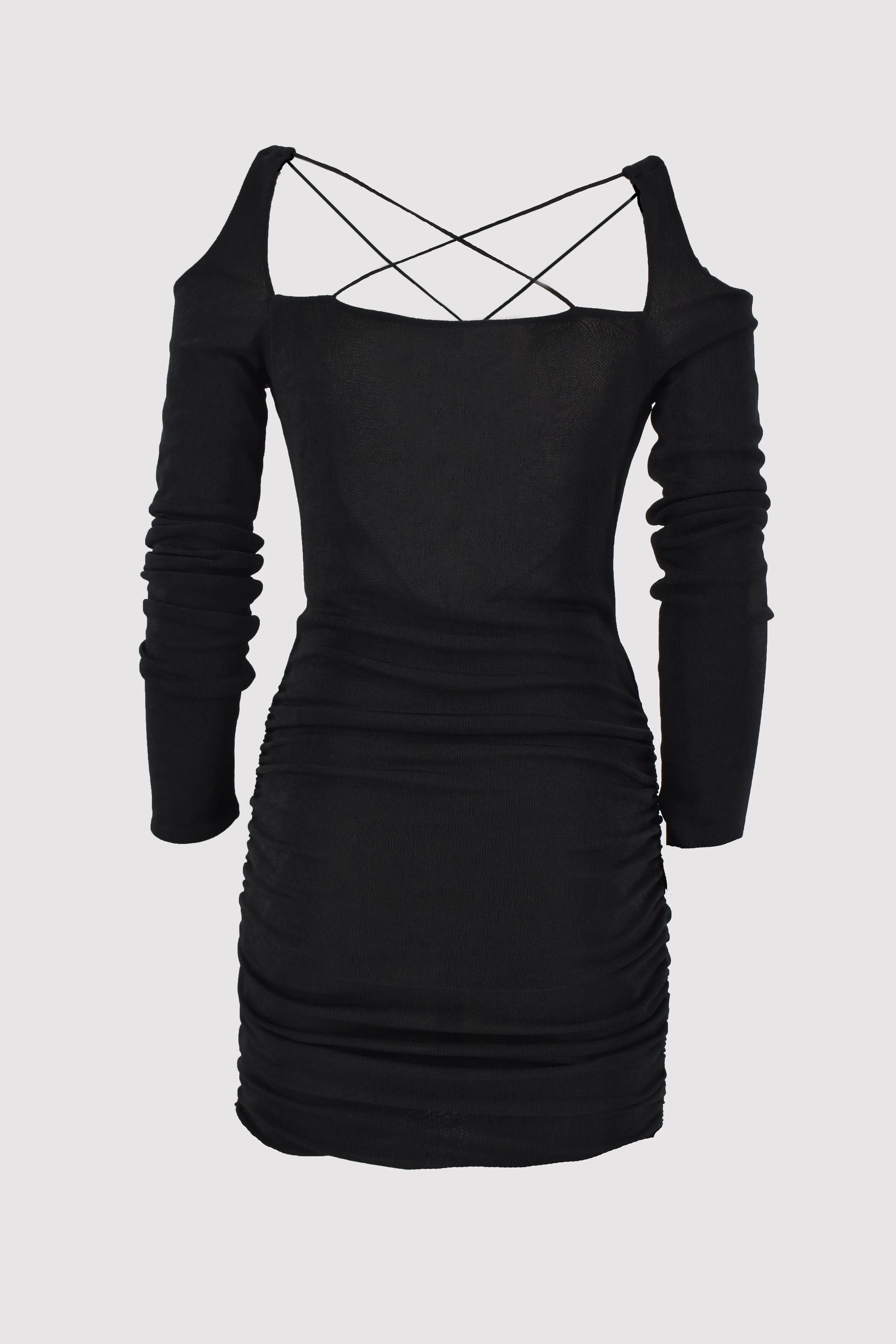 Abito MIMOSA maniche lunghe e scollatura ad intreccio - Image 6