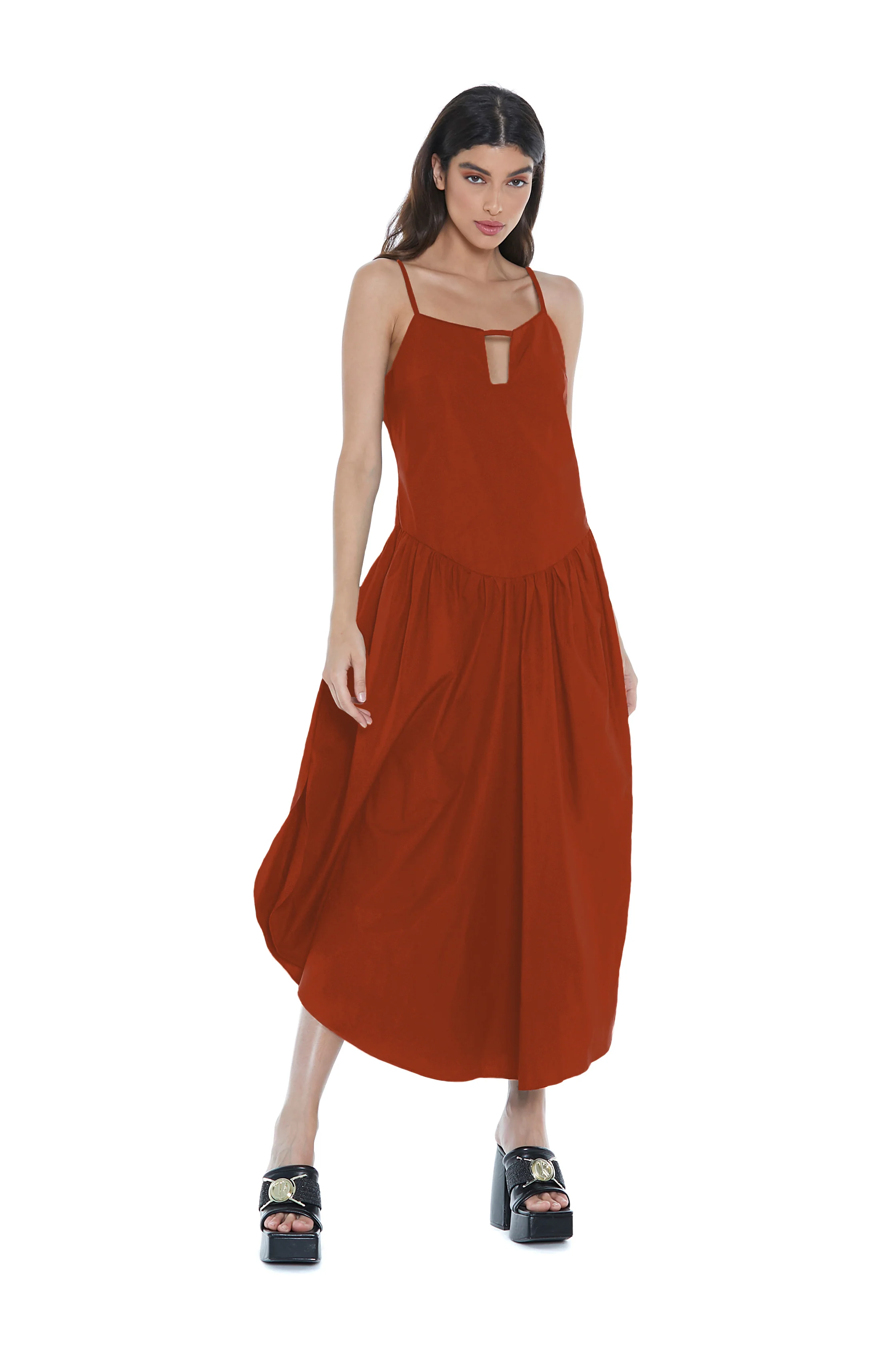 Abito RAKU lungo con spalline più apertura più arricci - Image 7