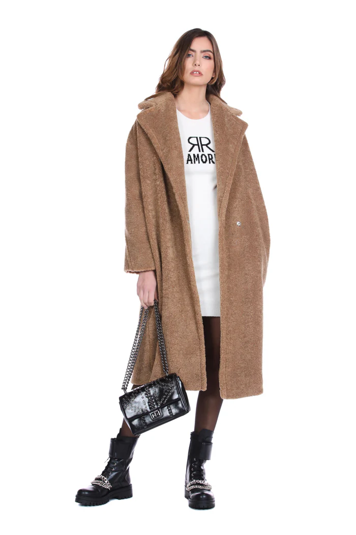 Abito RUGGESY corto manica lunga con rouches più jacquard amore - Image 5