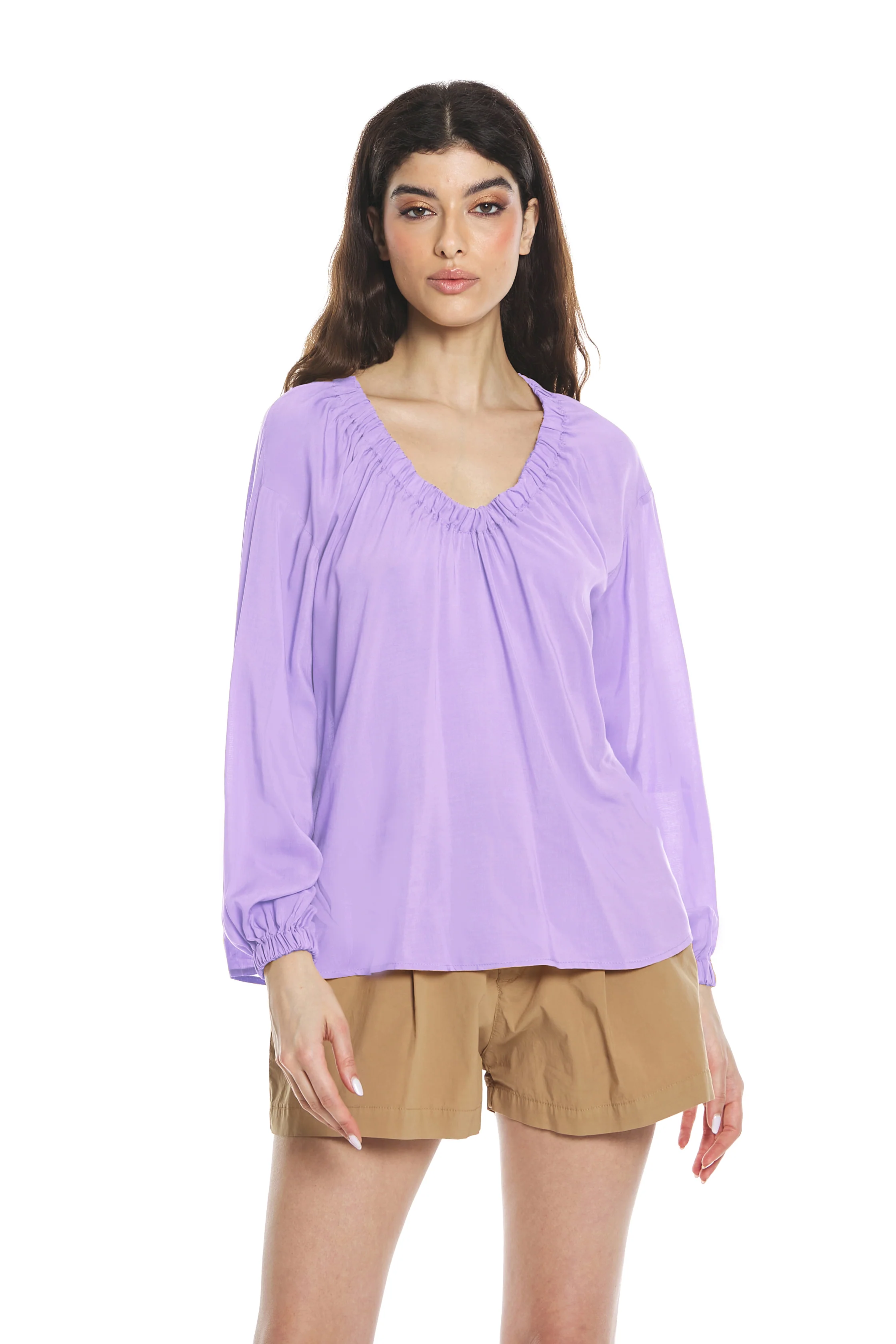 Blusa ZINDELL m.3/4 con arricci - Image 5