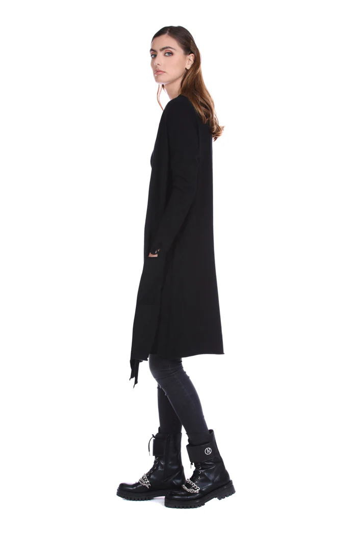 Cardigan KIGIUS lungo manica lunga con spacchetti più bottoni gioiello più tasche - Image 6