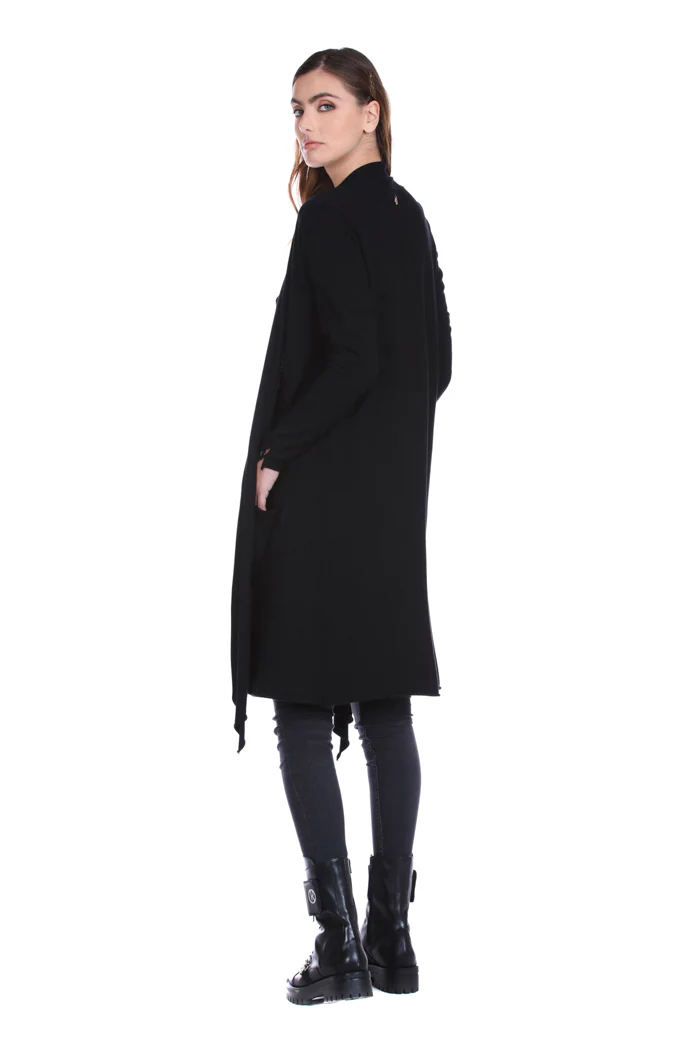 Cardigan KIGIUS lungo manica lunga con spacchetti più bottoni gioiello più tasche - Image 7