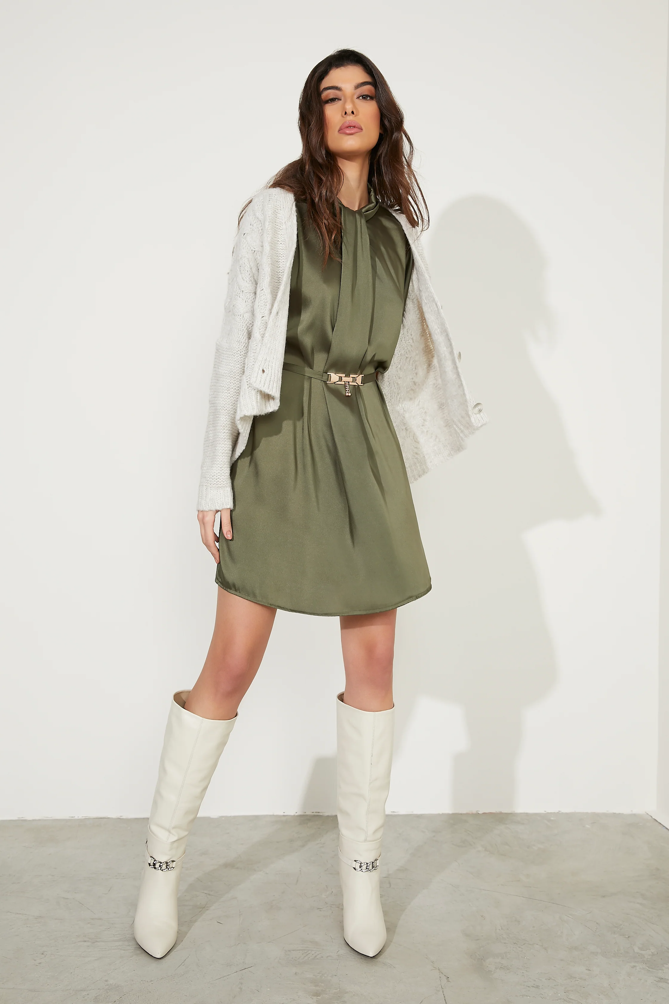 Cardigan NANGATU manica lunga lavorazione trecce - Image 5