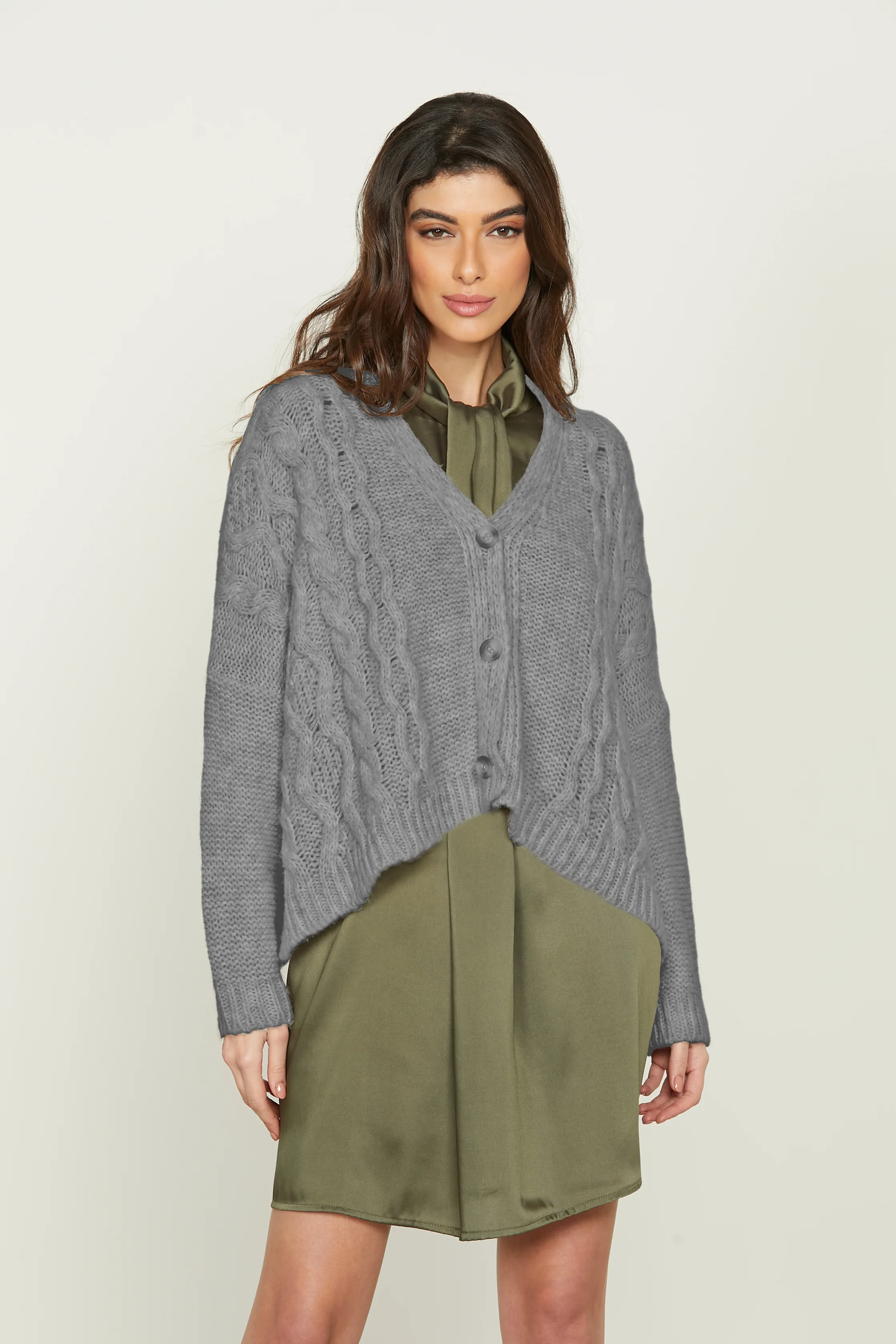 Cardigan NANGATU manica lunga lavorazione trecce - Image 7