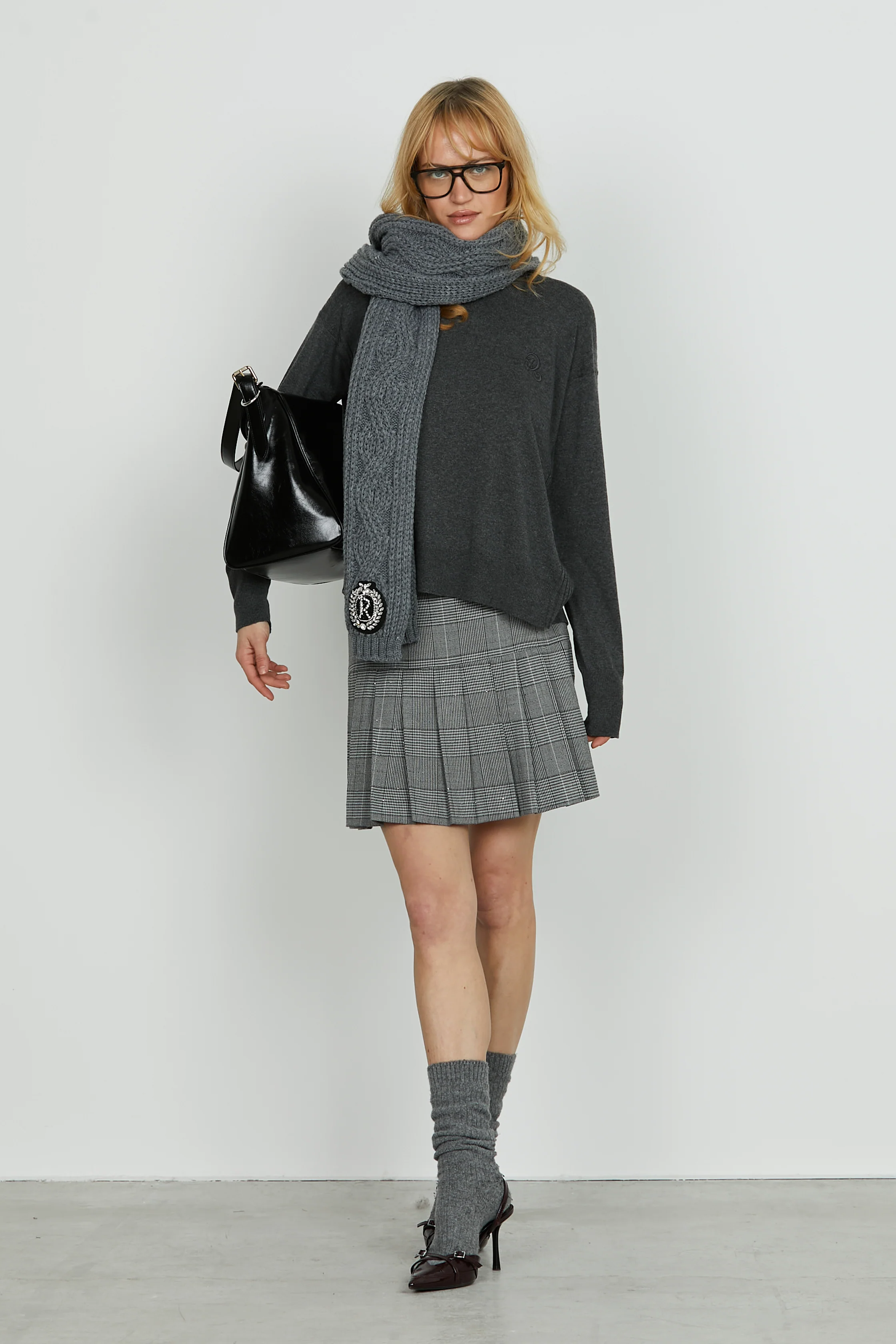 Maglia LEUCADE manica lunga girocollo con ricamo logo - Image 3