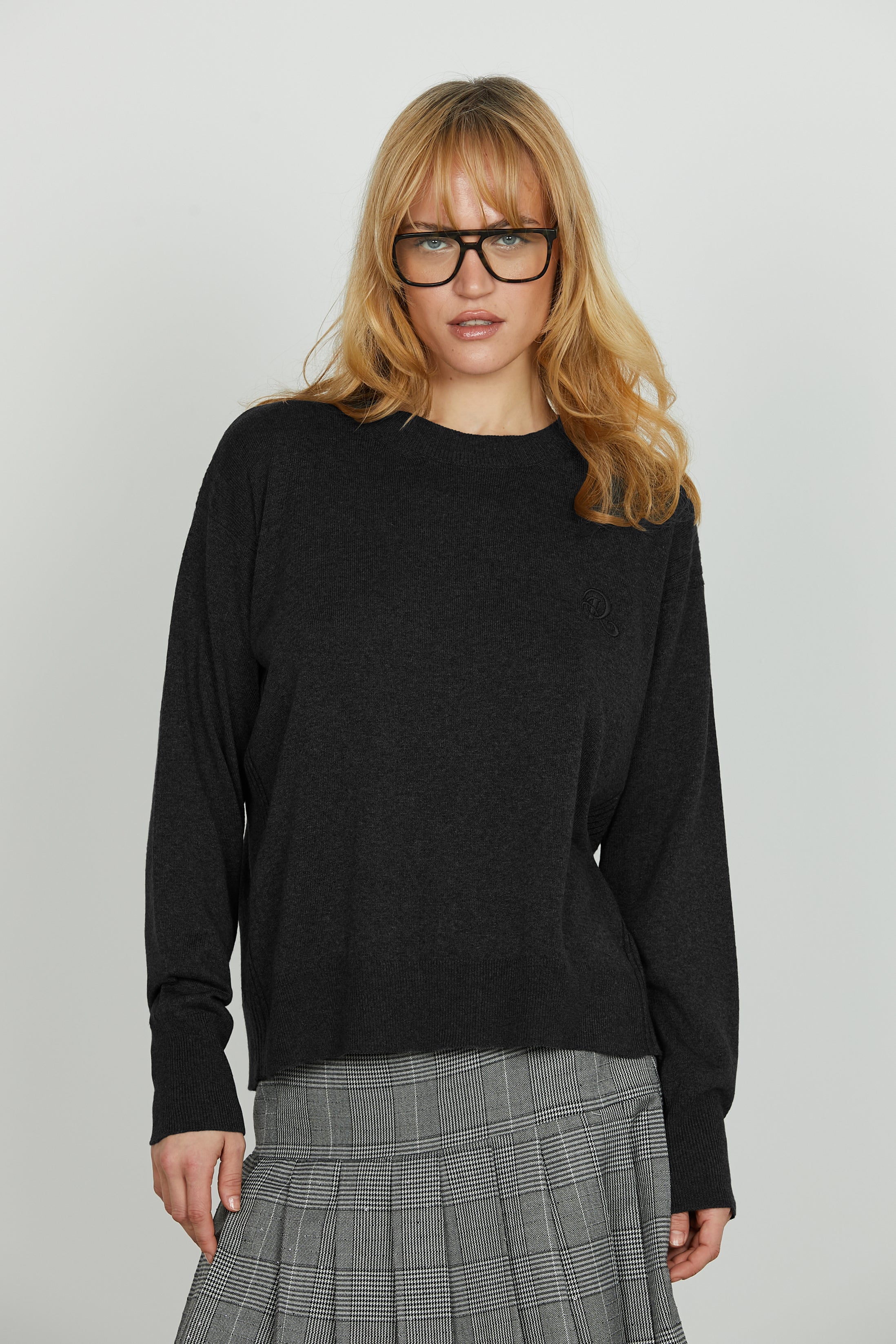 Maglia LEUCADE manica lunga girocollo con ricamo logo - Image 5