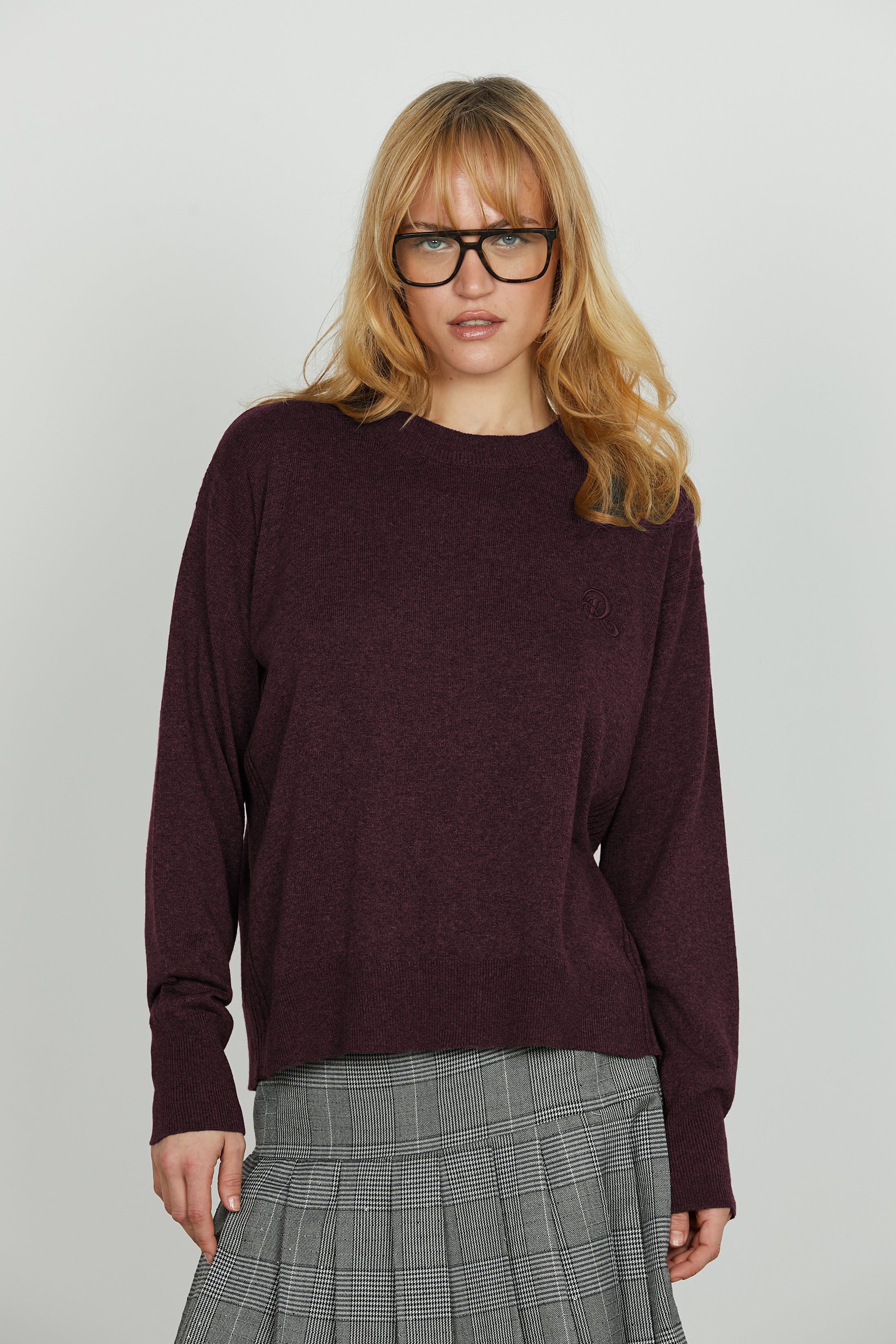 Maglia LEUCADE manica lunga girocollo con ricamo logo - Image 6