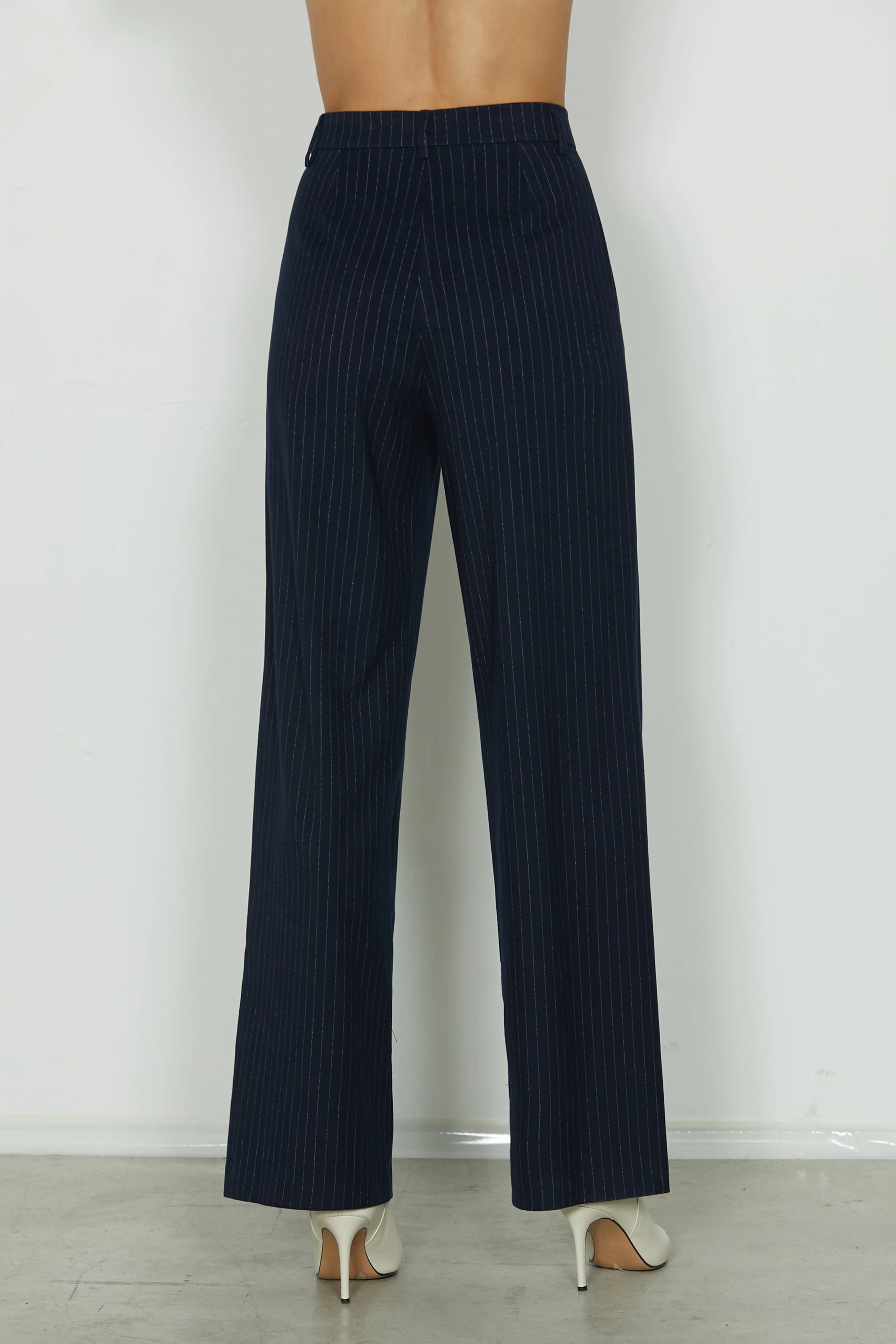 Pantalone ALVARO Largo in tessuto Gessato - Image 4