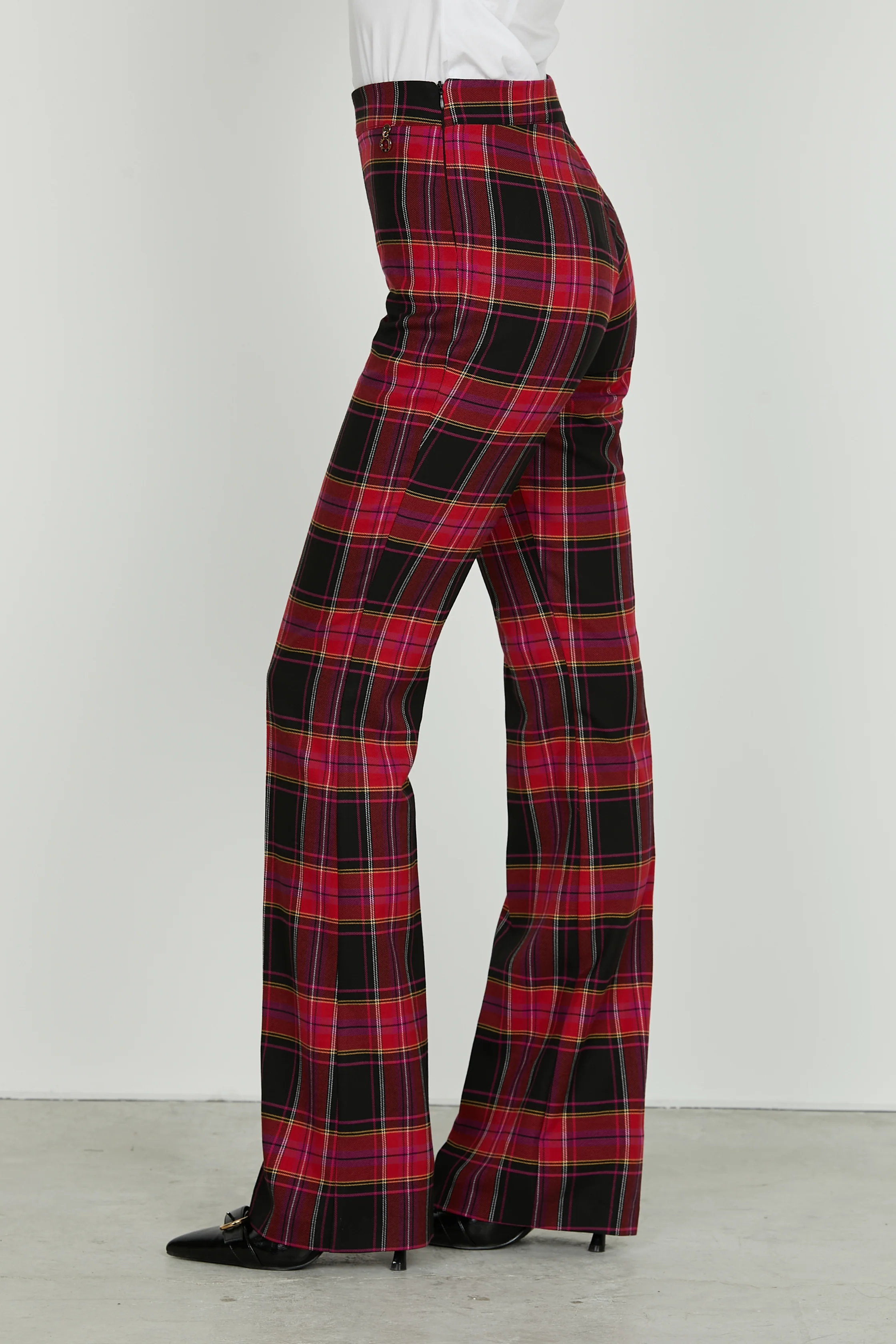 Panta BINA vita alta zampa quadri - Image 3