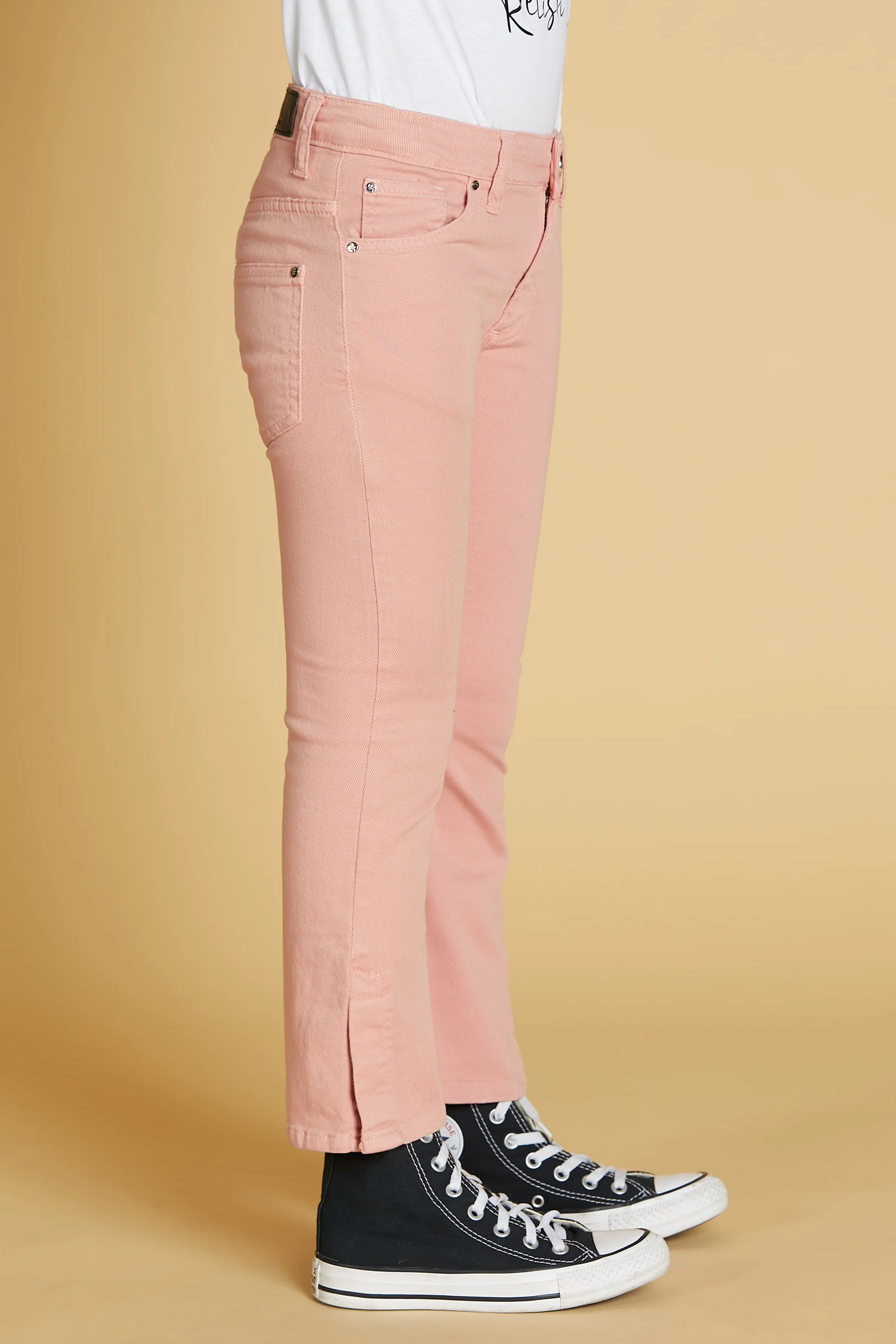 Panta ENIF 1 bott.5 ts. zampa con spacchi laterali al fondo drill - Image 3