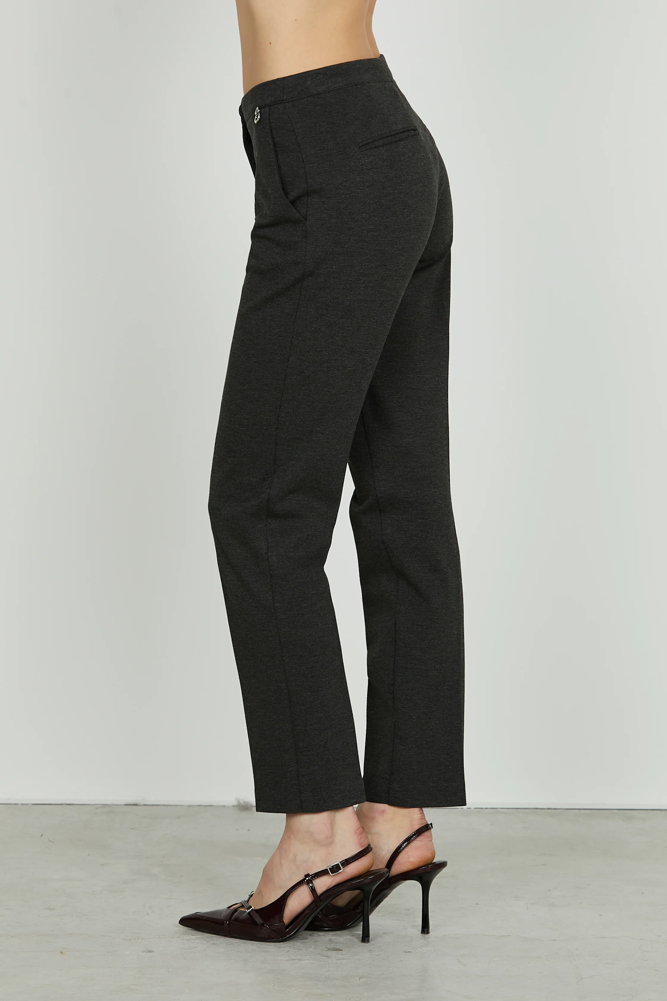 Panta ORIONE vita alta con tasche francesi più filetto - Image 3