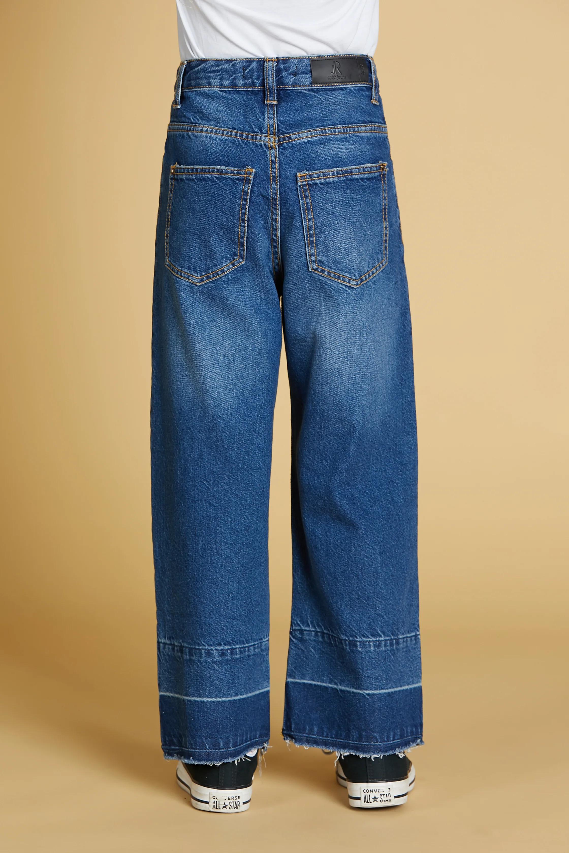 Panta PLEIONE 1 bott.5 ts.wide leg a contrasto denim - Image 3