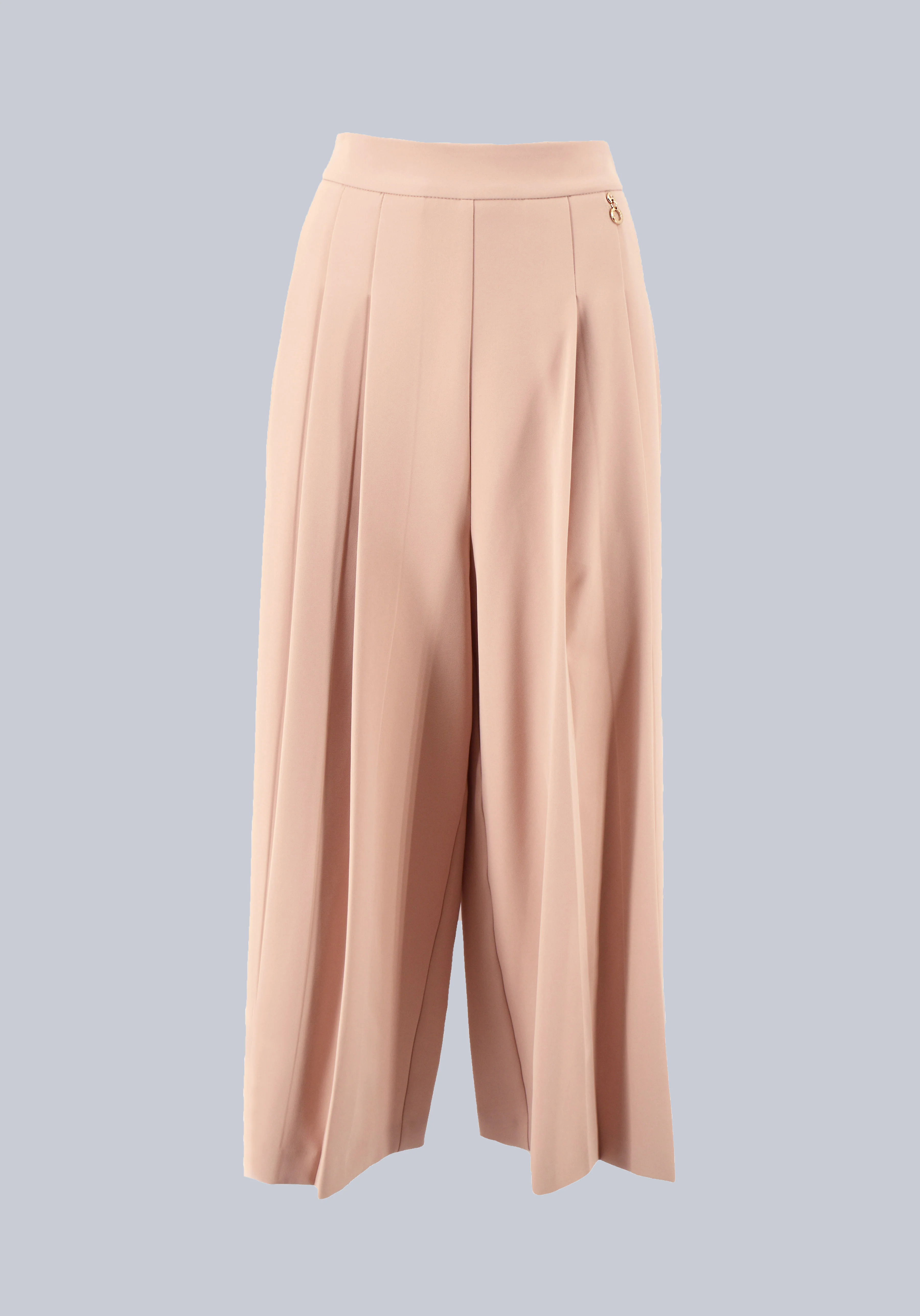 Pantalone JACQUO vita alta gamba ampia crop plisse' - Image 4