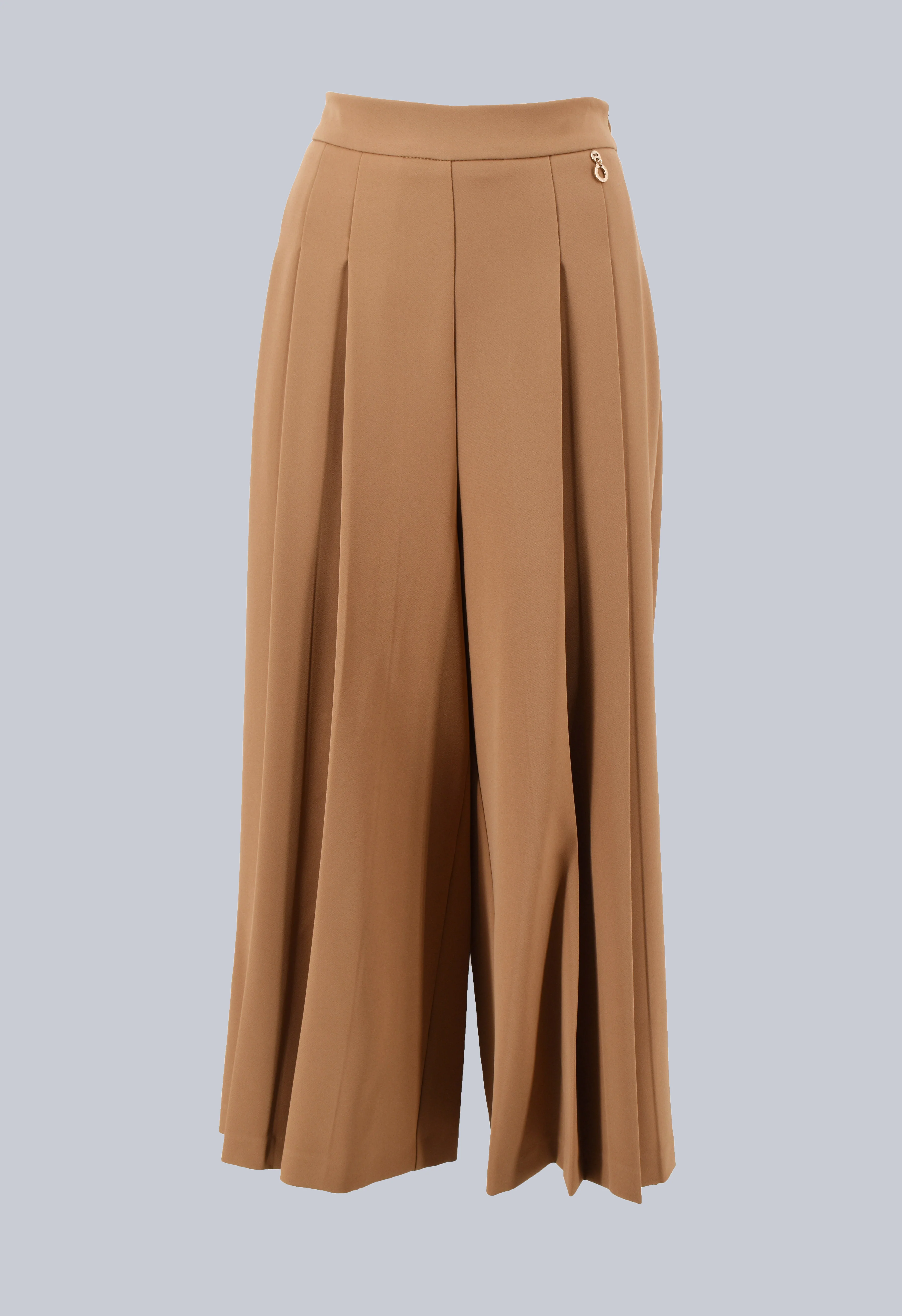 Pantalone JACQUO vita alta gamba ampia crop plisse' - Image 5