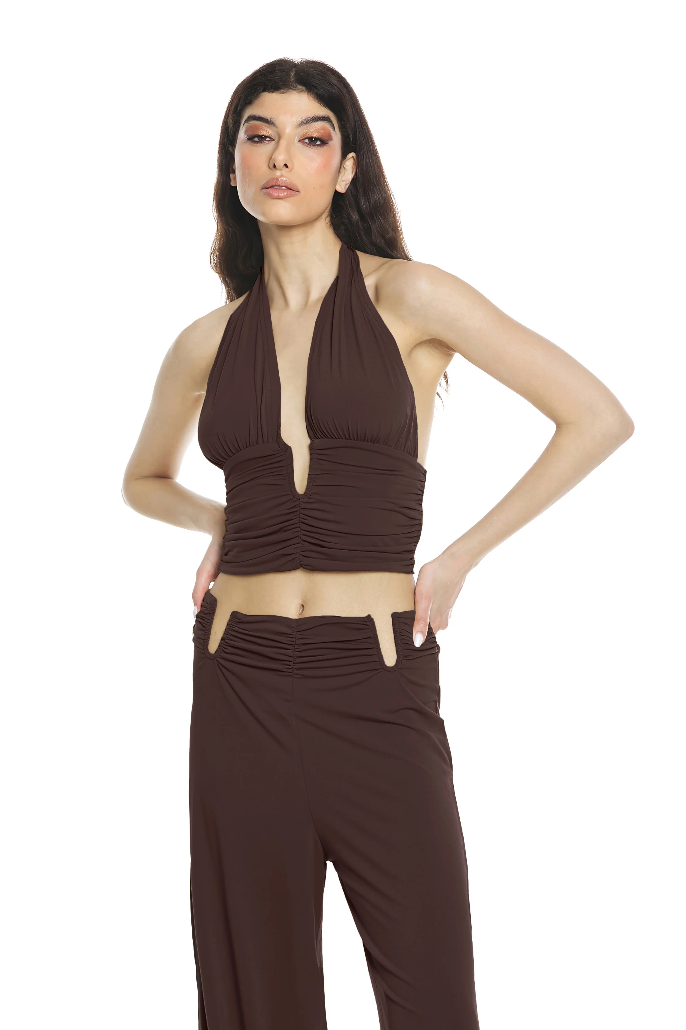 Top FLUORITE con allacciatura collo più arricci - Image 5