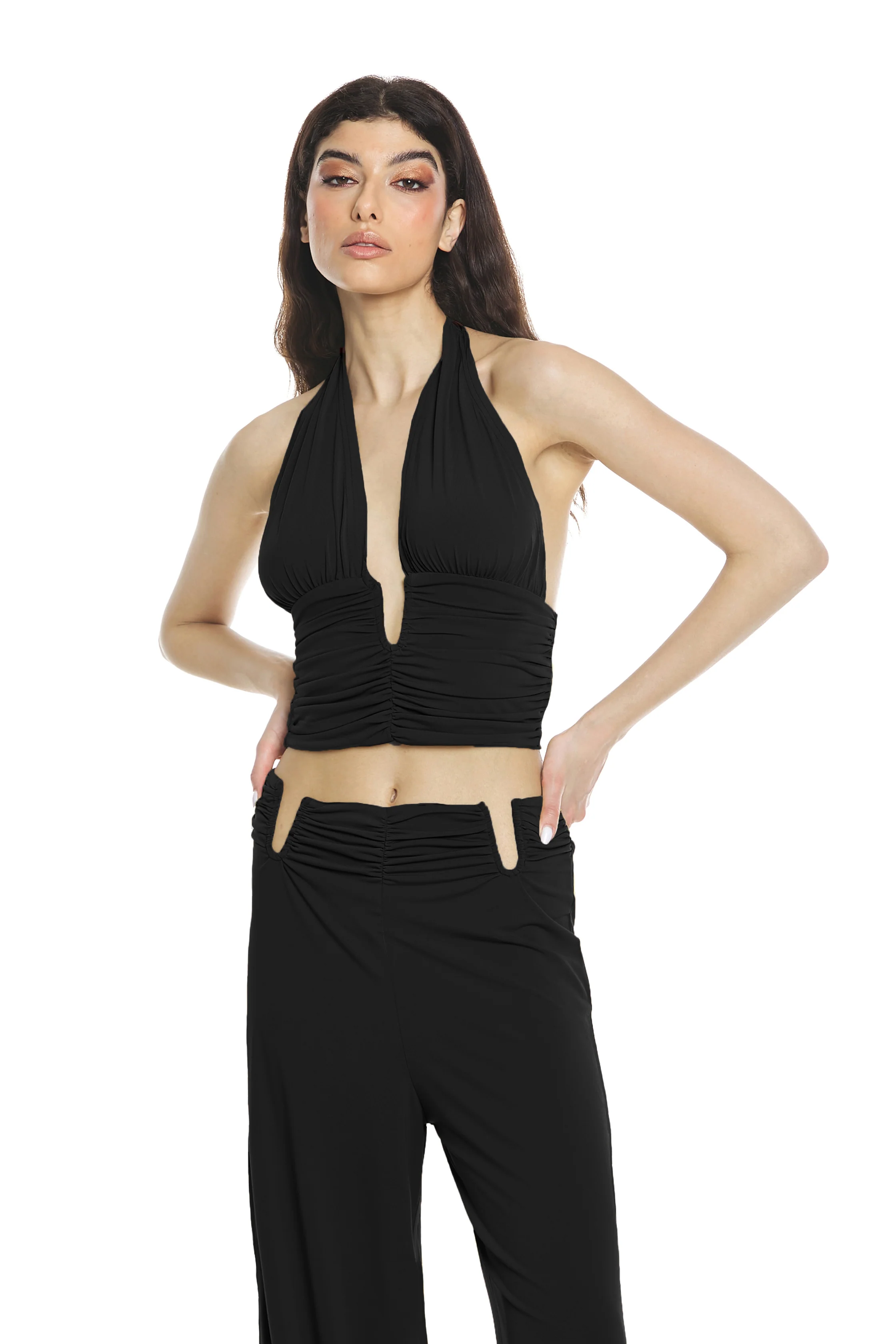 Top FLUORITE con allacciatura collo più arricci - Image 7