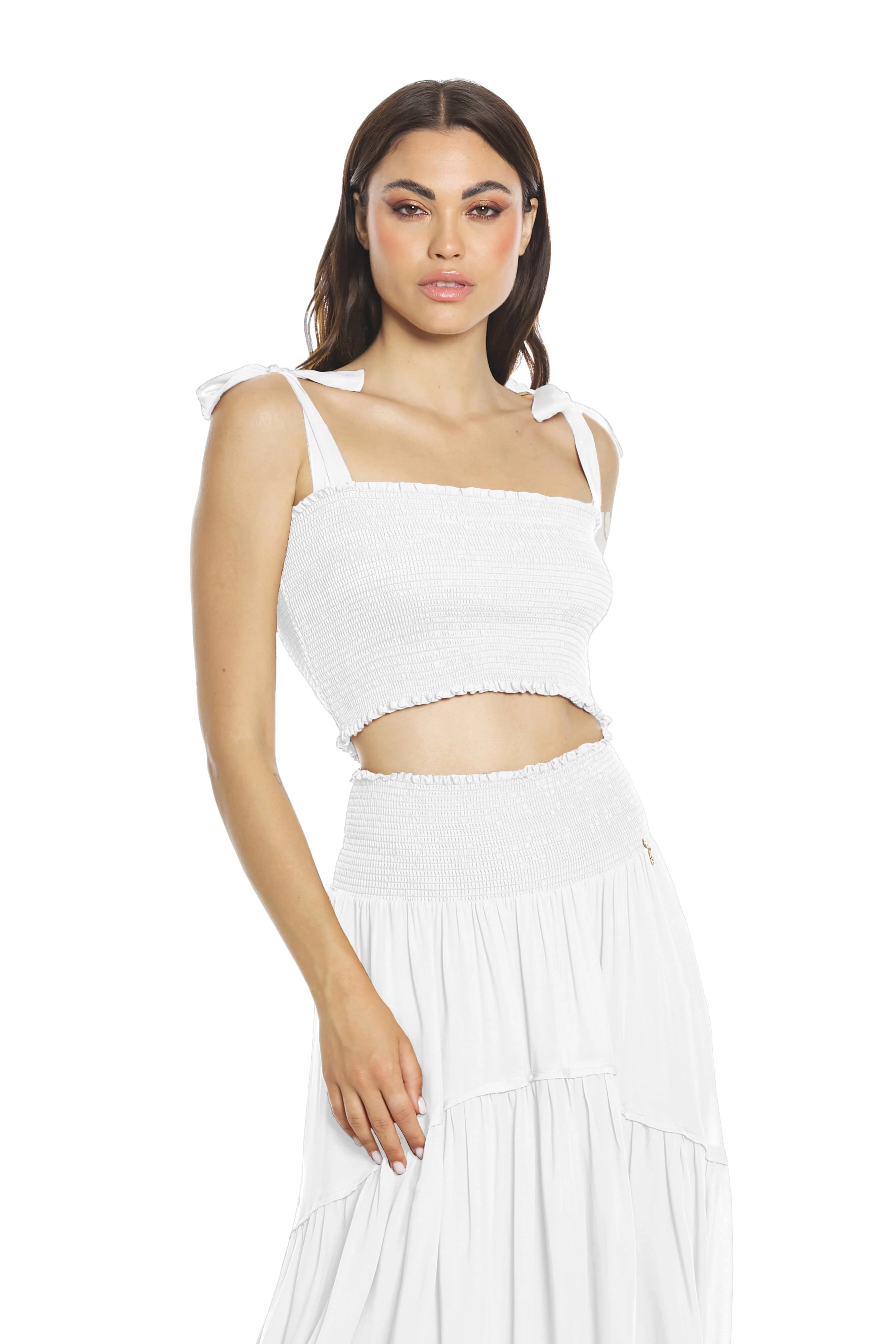 Top NOZALEA in viscosa corto con fiocchi più punto smok - Image 5