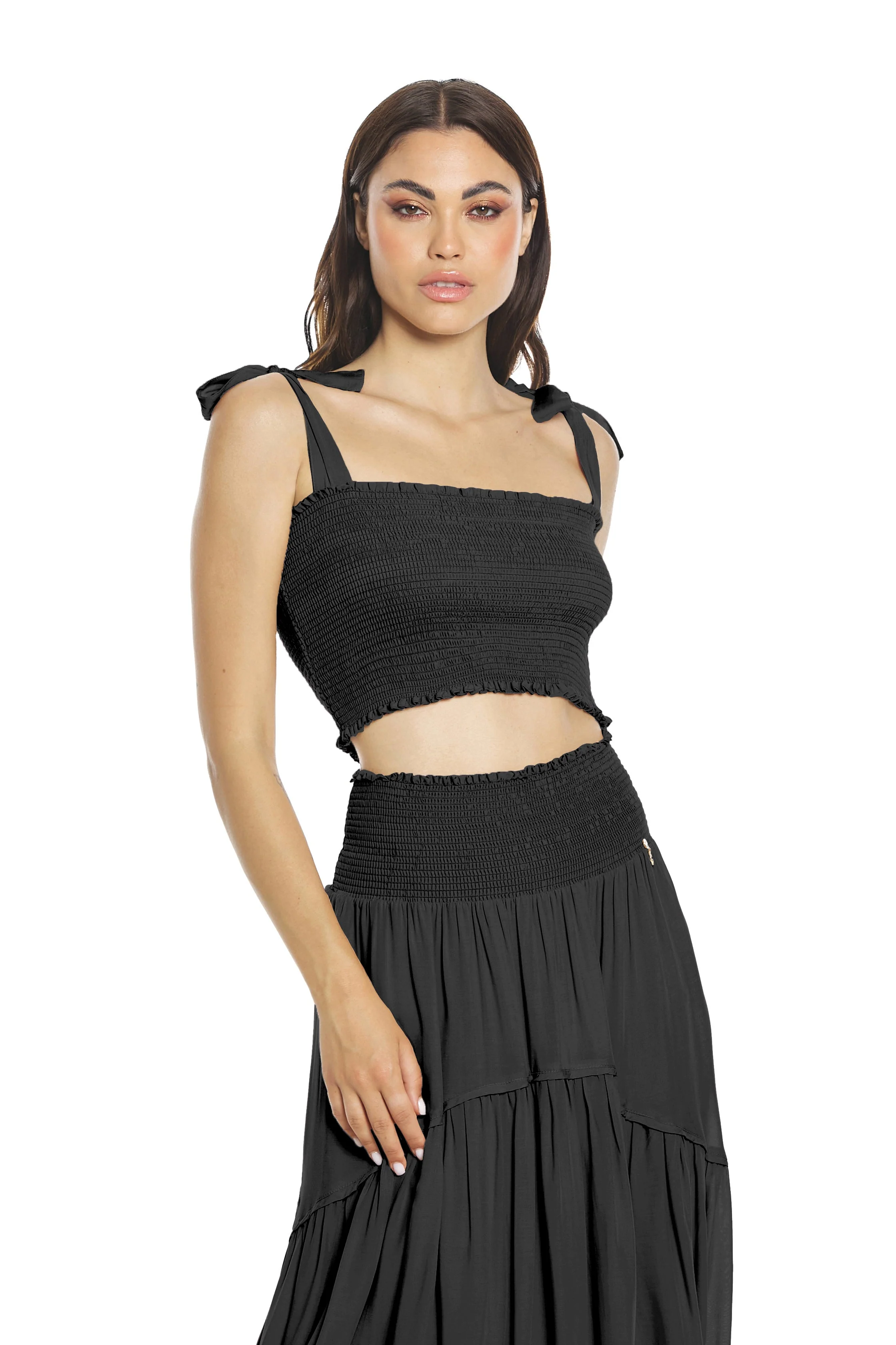 Top NOZALEA in viscosa corto con fiocchi più punto smok - Image 7